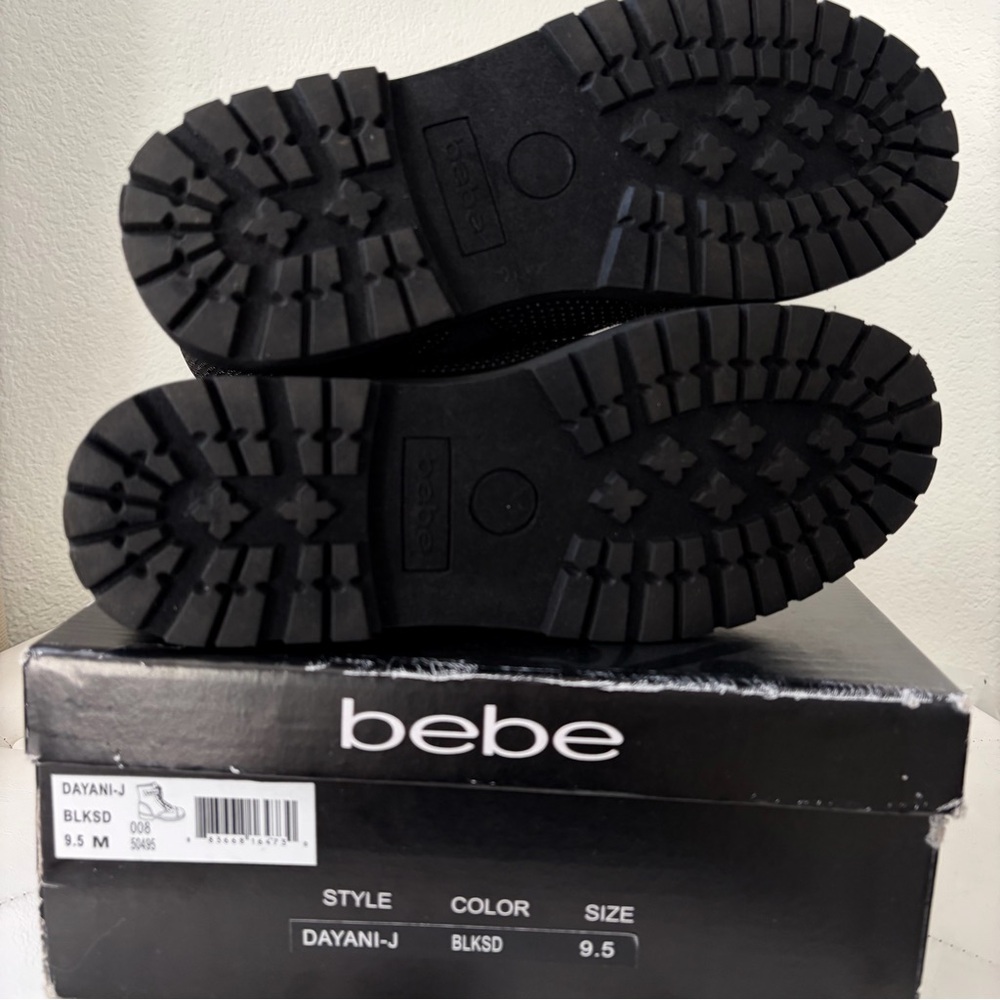 Bebe Dayani-J Crystal Combat Boots in Black - Picture 5 of 5